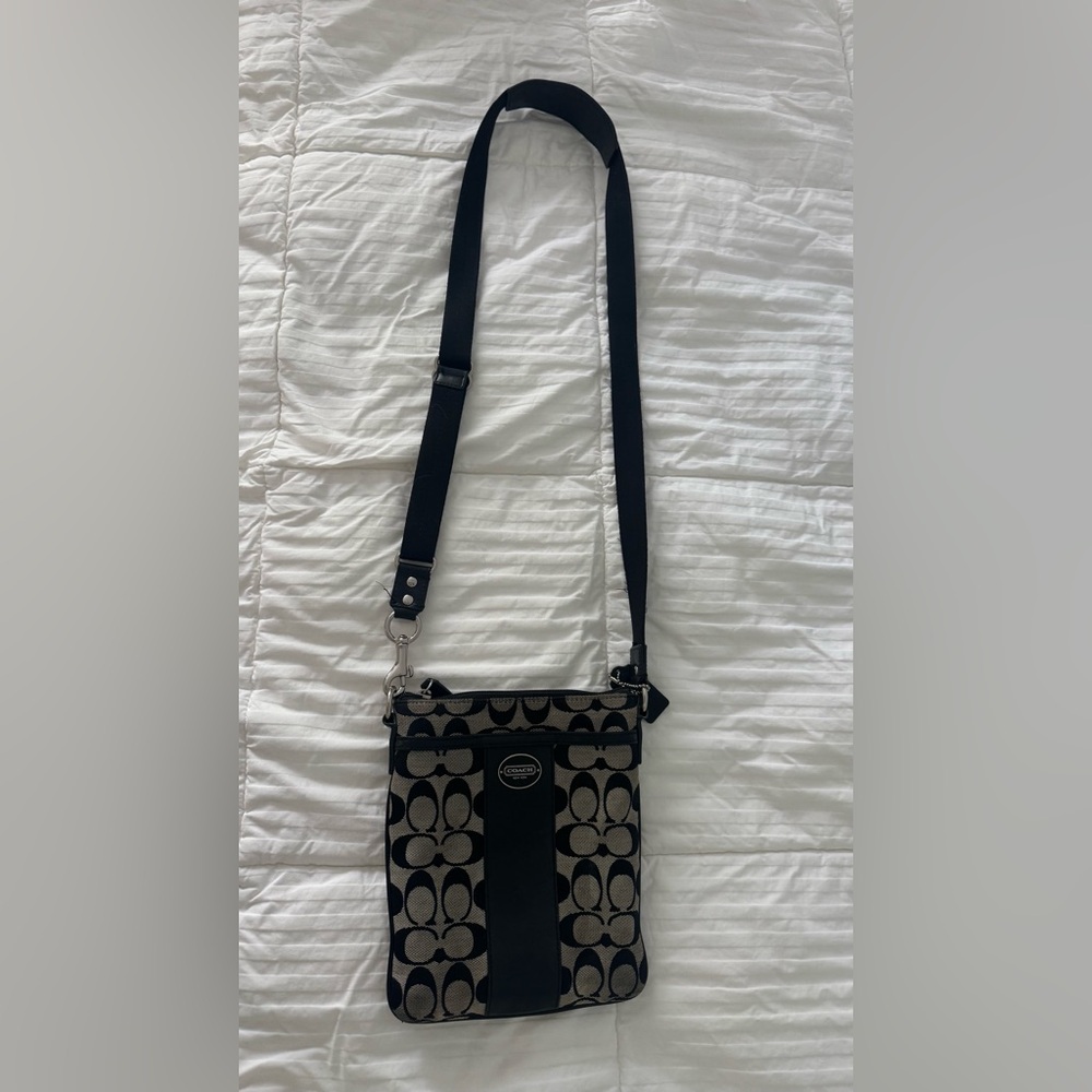 Coach Black and Tan Crossbody Bag